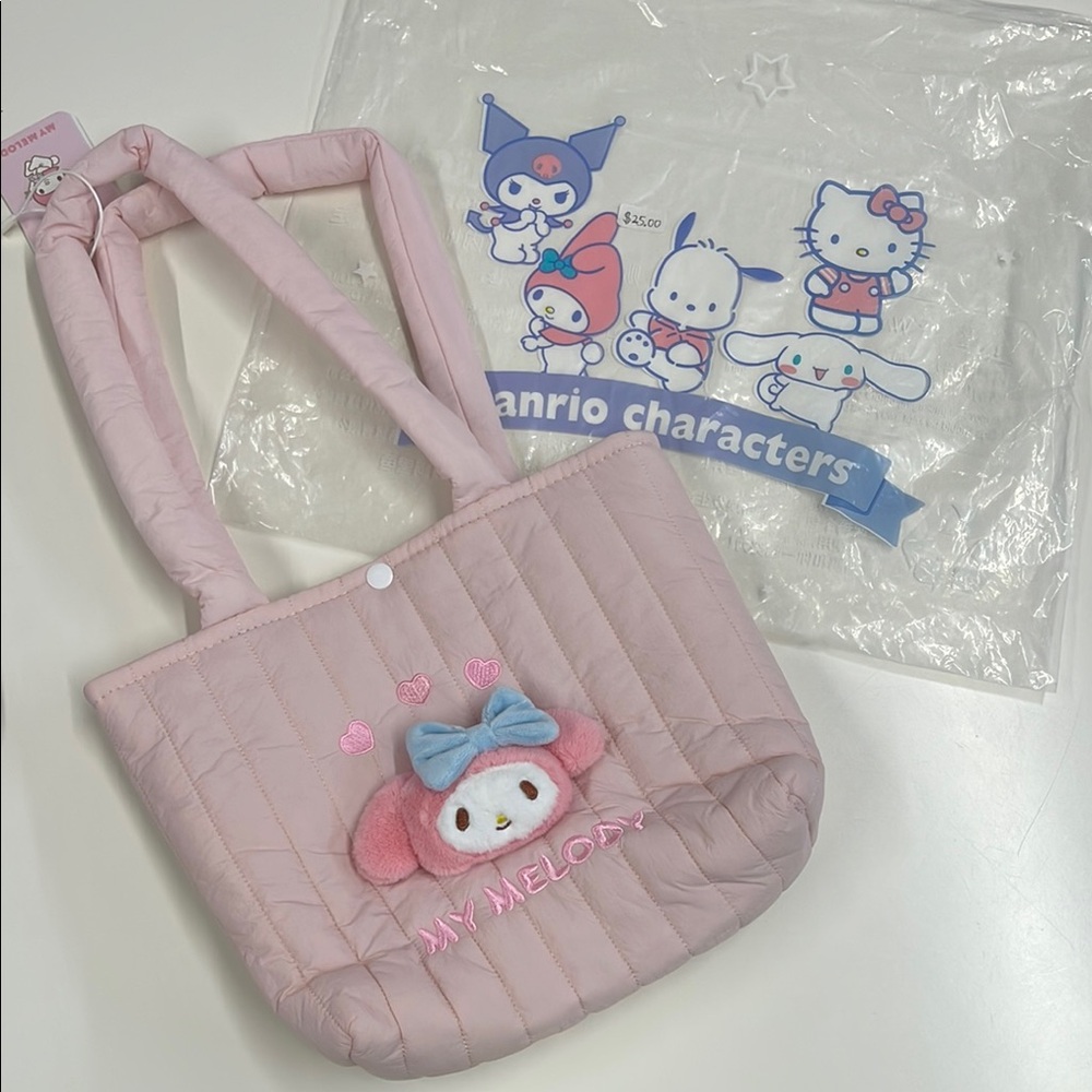 Pink My Melody Quilted Tote Bag